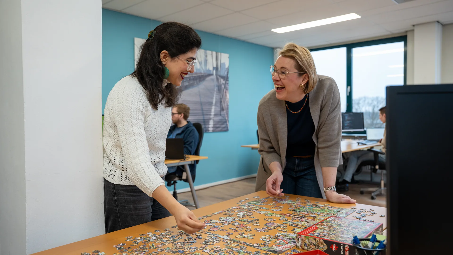 Teamactiviteit op kantoor