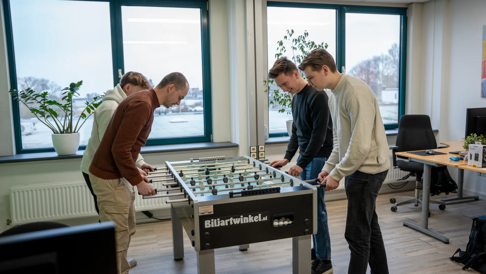 Tafelvoetbal op kantoor