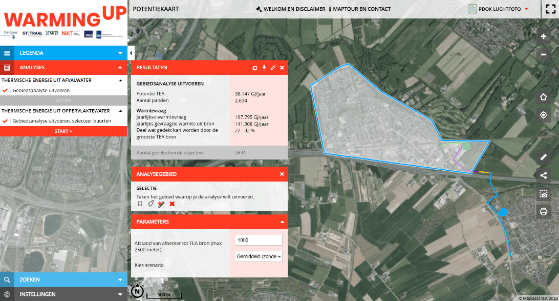 Van potentiekaart naar beslisinstrument: de WarmingUP Aquathermie Viewer
