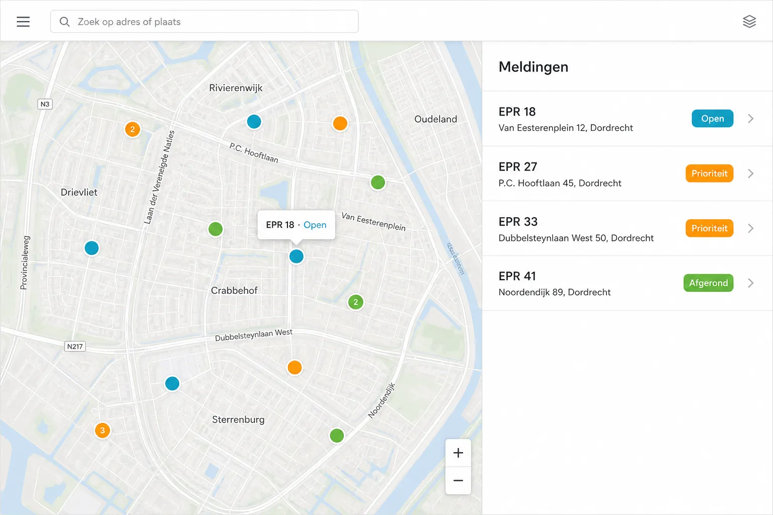 Meldingen en bestrijding