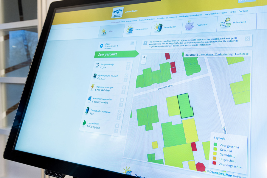 Duurzaamheidskaart platform met duurzaamheidsdata