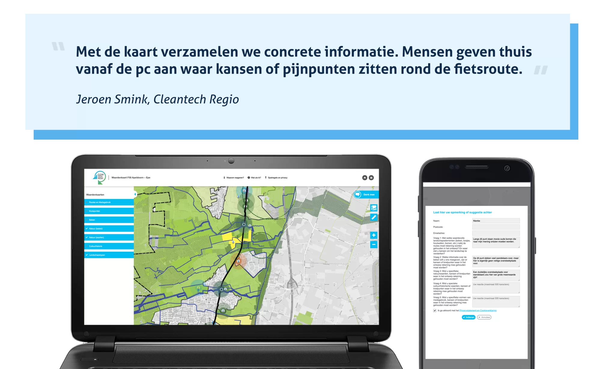 Vlot en veilig fietsen tussen Apeldoorn en Epe door PraatMee